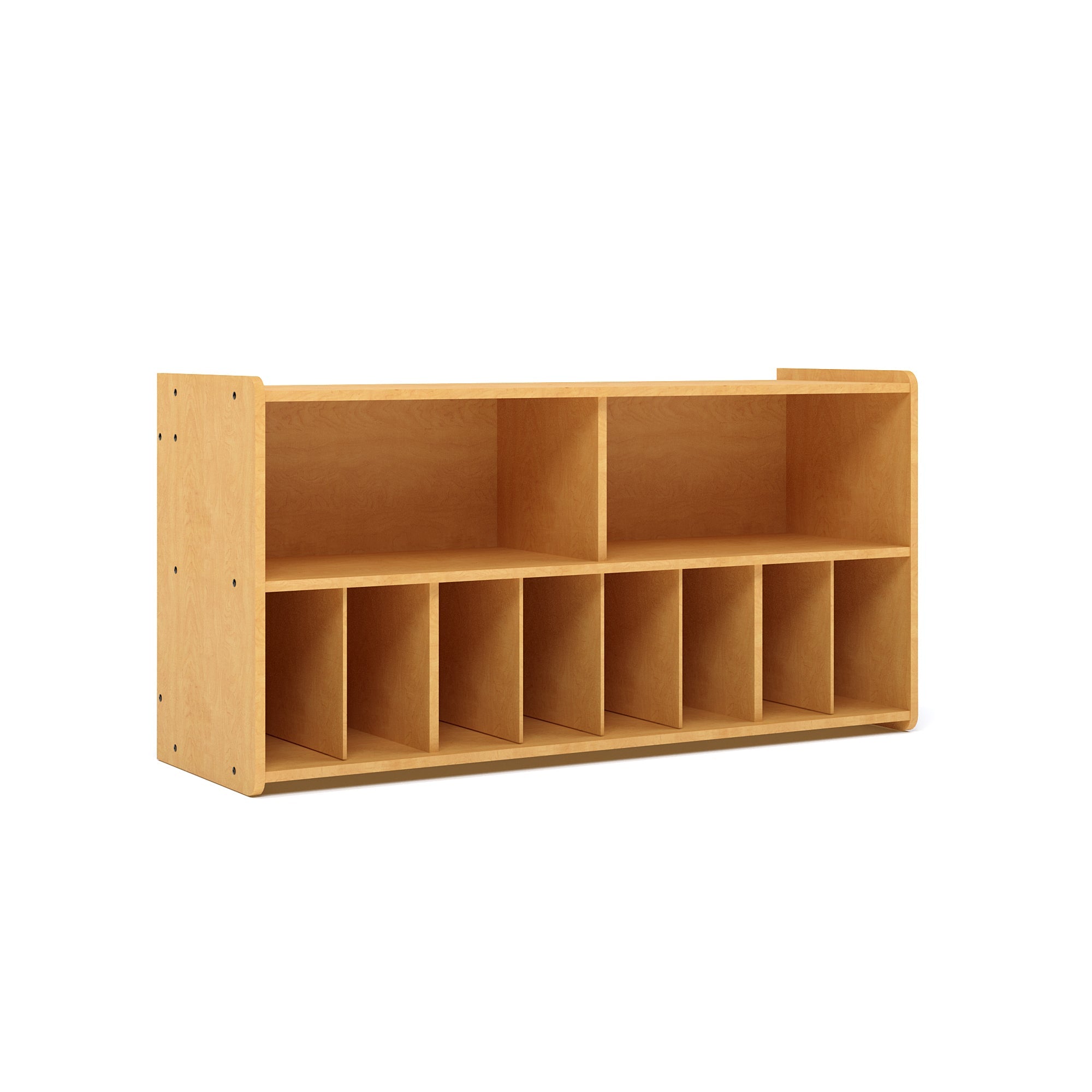 Diaper Wall Storage, Assembled, Natural Birch, 22.5"H x 46"W x 15"D