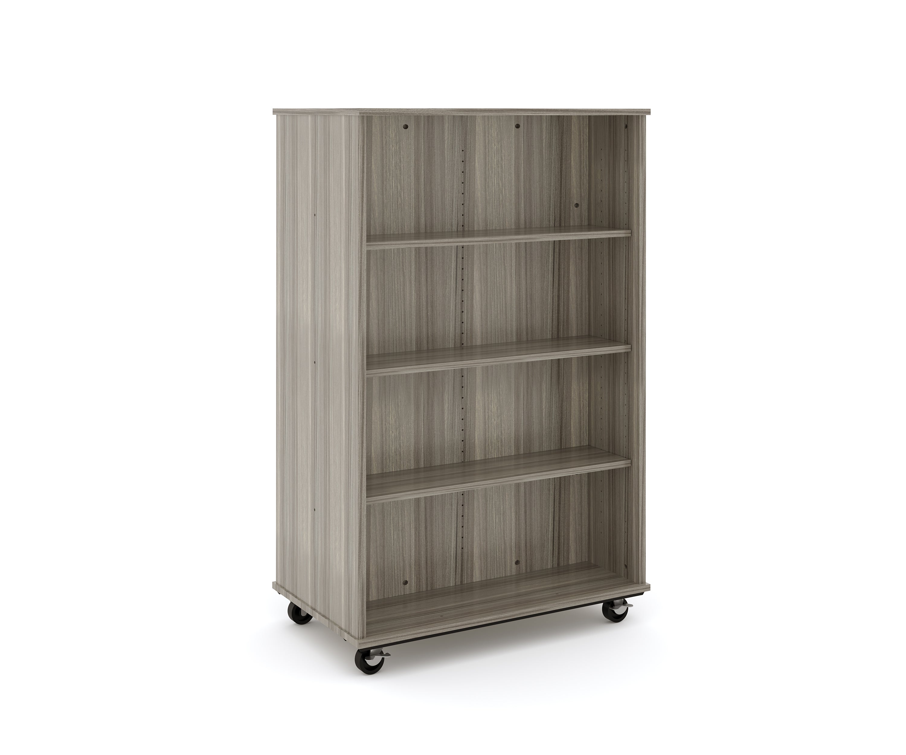 Open Double Sided Mobile 60H, Shadow Elm, 60"H x 36"W x 23"D