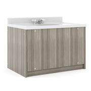 Single Floor Vanity, Shadow Elm Gray, 21.5"H x 31"W x 21"D