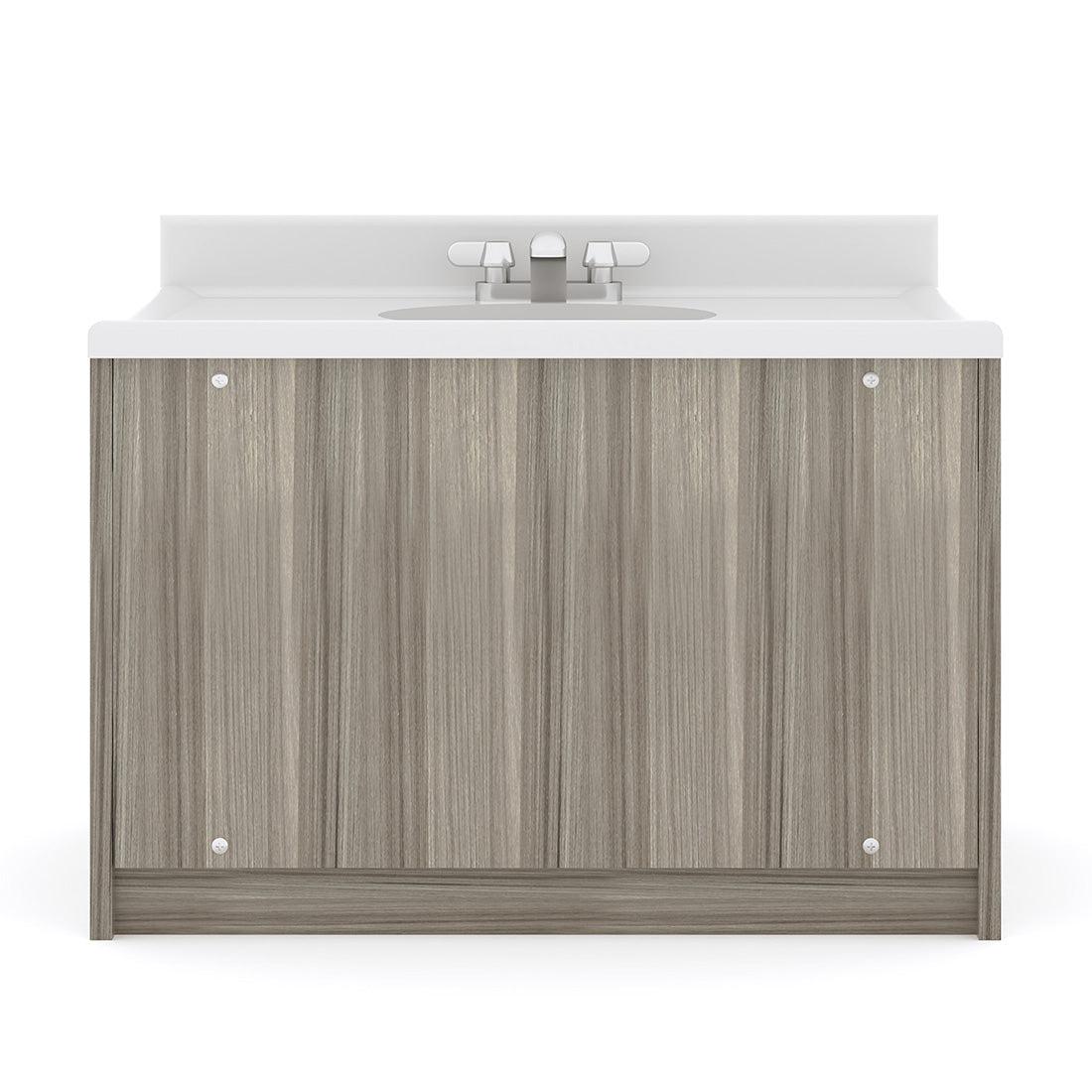Single Floor Vanity, Shadow Elm Gray, 21.5"H x 31"W x 21"D