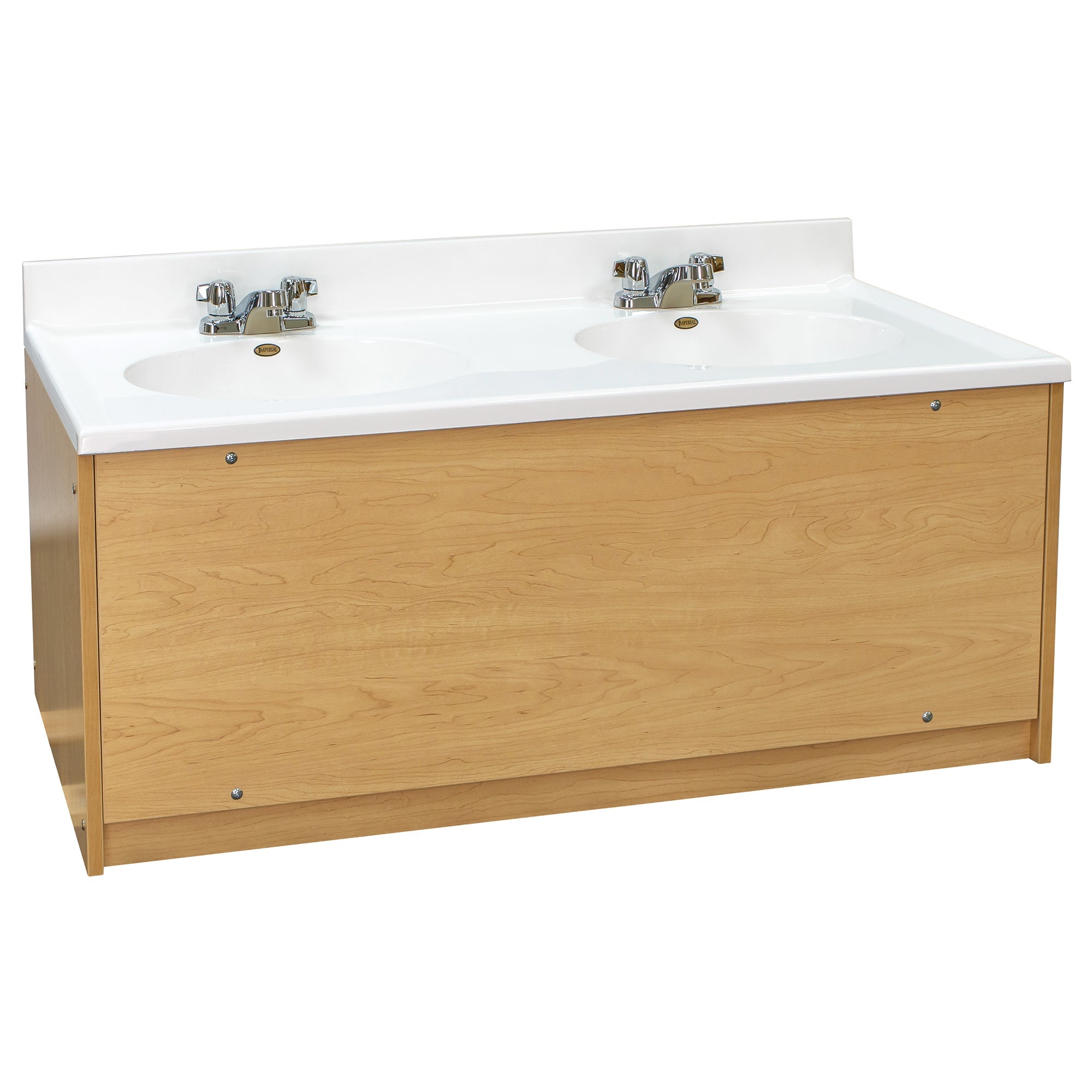 Double Floor Vanity, Maple/Maple, 21.5"H x 49"W x 21"D