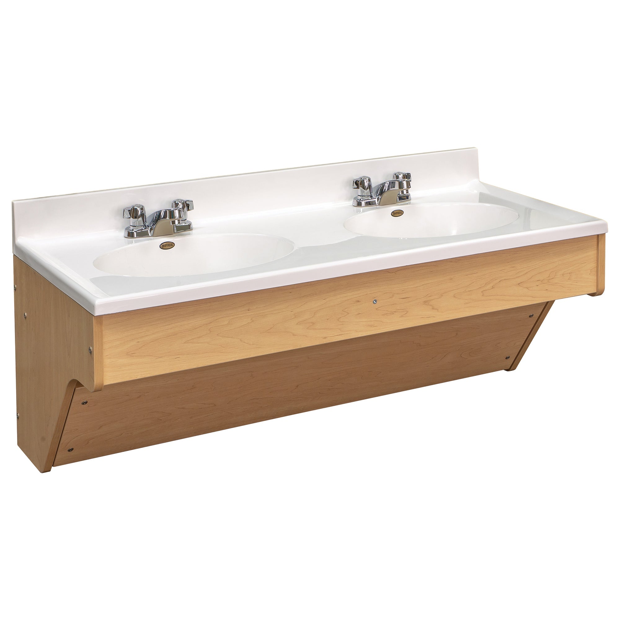 Double Wall Vanity, Ready-To-Assembled, Maple/Maple, 21.5"H x 49"W x 21"D