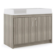 Infant Changing Table, Assembled, Shadow Elm Gray, 37.5"H x 47"W x 23.5"D