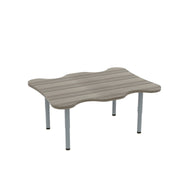 My Place Rectangular Table, Adjustable Height Legs, Table Top Height Range 14" to 23", Ready-To-Assemble, Shadow Elm Gray, 14-23"H x 40"W x 30"D