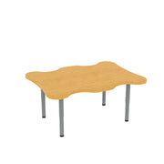 My Place Rectangular Table, Adjustable Height Legs, Table Top Height Range 14" to 23", Ready-To-Assemble, Maple/Maple, 14-23"H x 40"W x 30"D