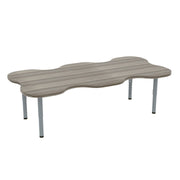 My Place Rectangular Table, Adjustable Height Legs, Table Top Height Range 21" to 30", Ready-To-Assemble, Shadow Elm Gray, 21-30"H x 60"W x 30"D