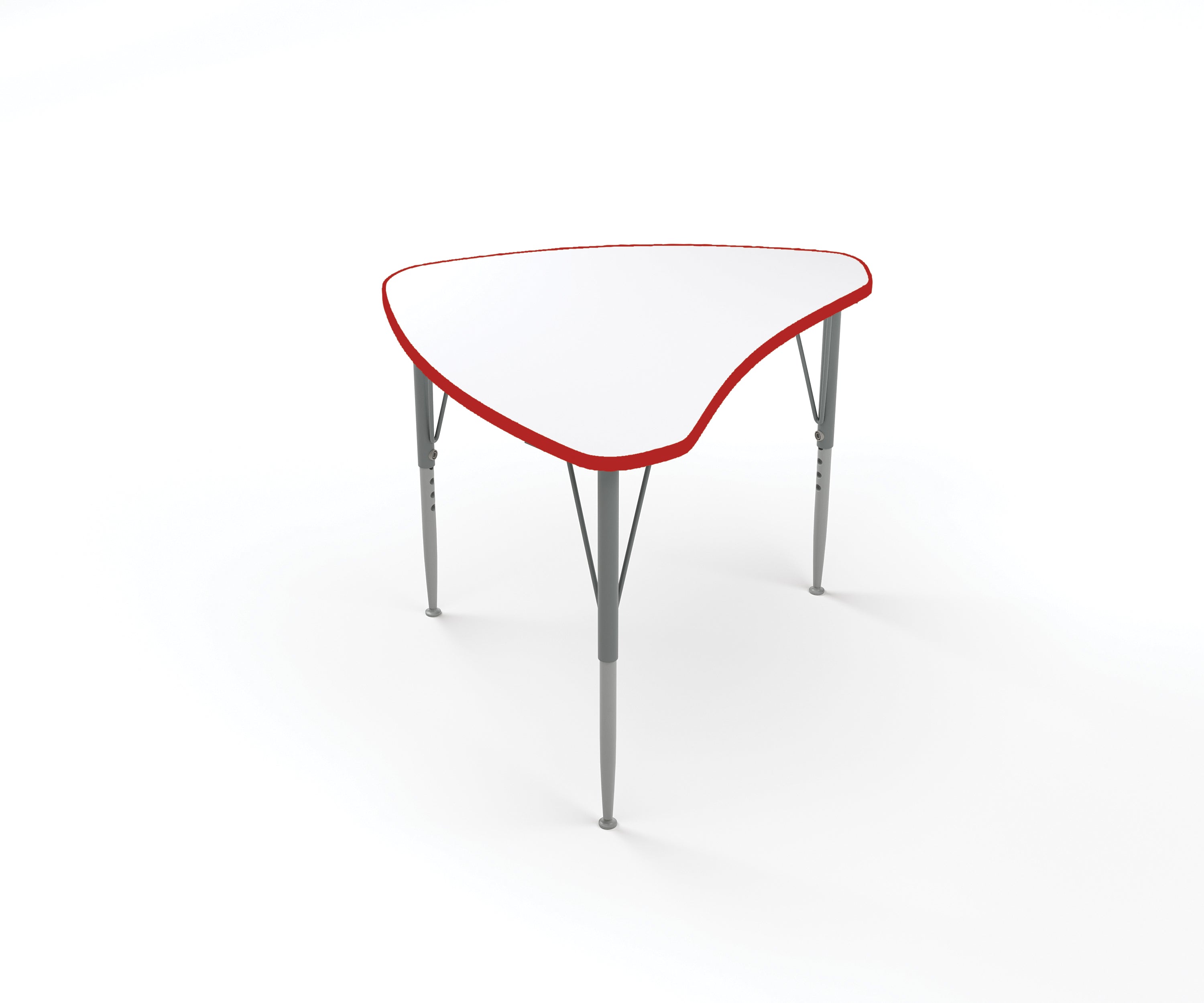 Shutter Desk, Small, Short, Write On-Wipe Off, Red, 14-23"H x 29.5"W x 23.5"D
