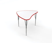 Shutter Desk, Small, Short, White, Red, 14-23"H x 29.5"W x 23.5"D