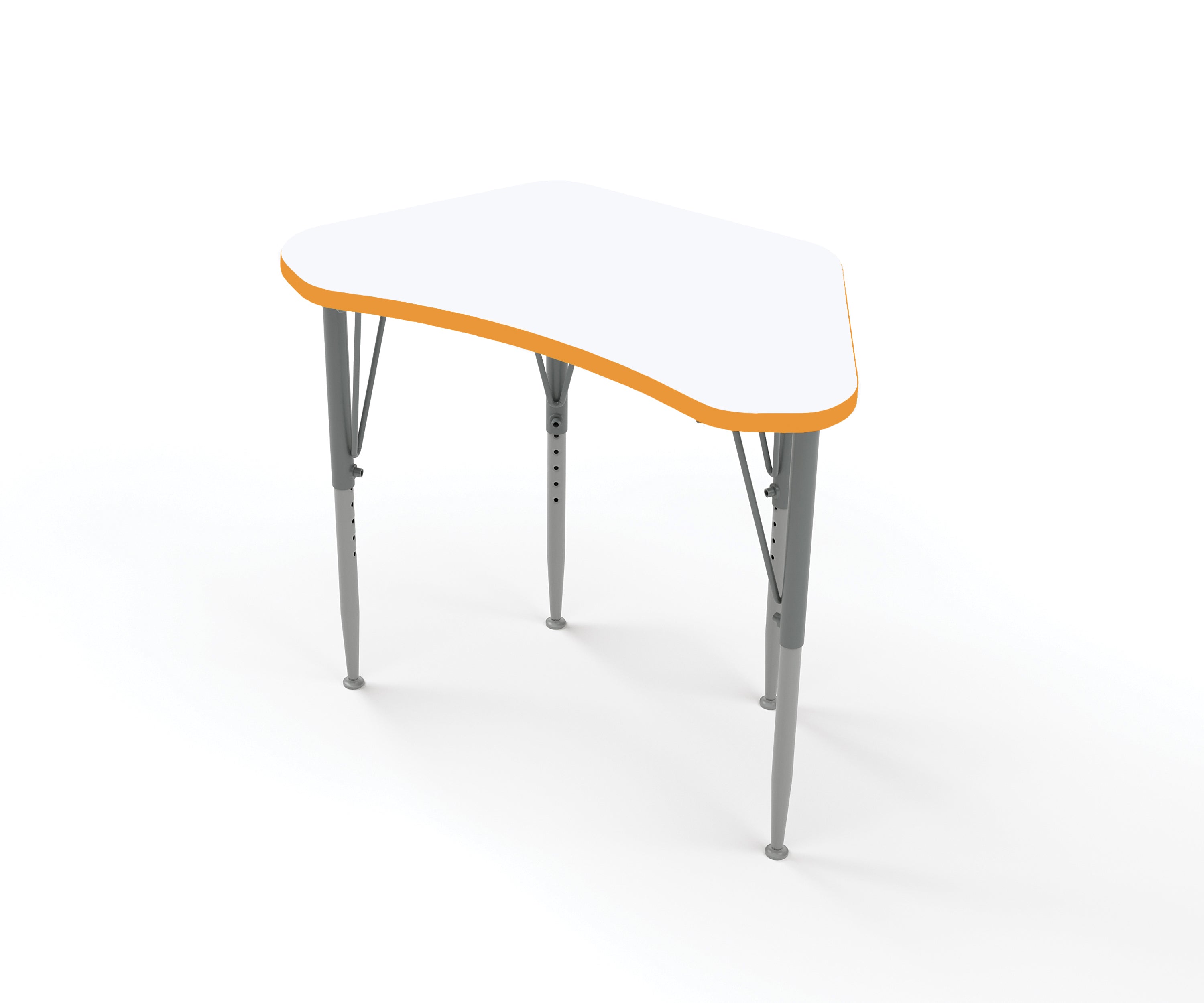 Wing Desk, Large, Short, Write On-Wipe Off, Orange Grove, 14-23"H x 35"W x 19.5"D