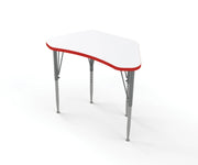 Wing Desk, Large, Tall, Write On-Wipe Off, Red, 21-30"H x 35"W x 19.5"D