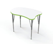 Curve Desk, Large, Short, White, Island, 14-23"H x 38.75"W x 24"D