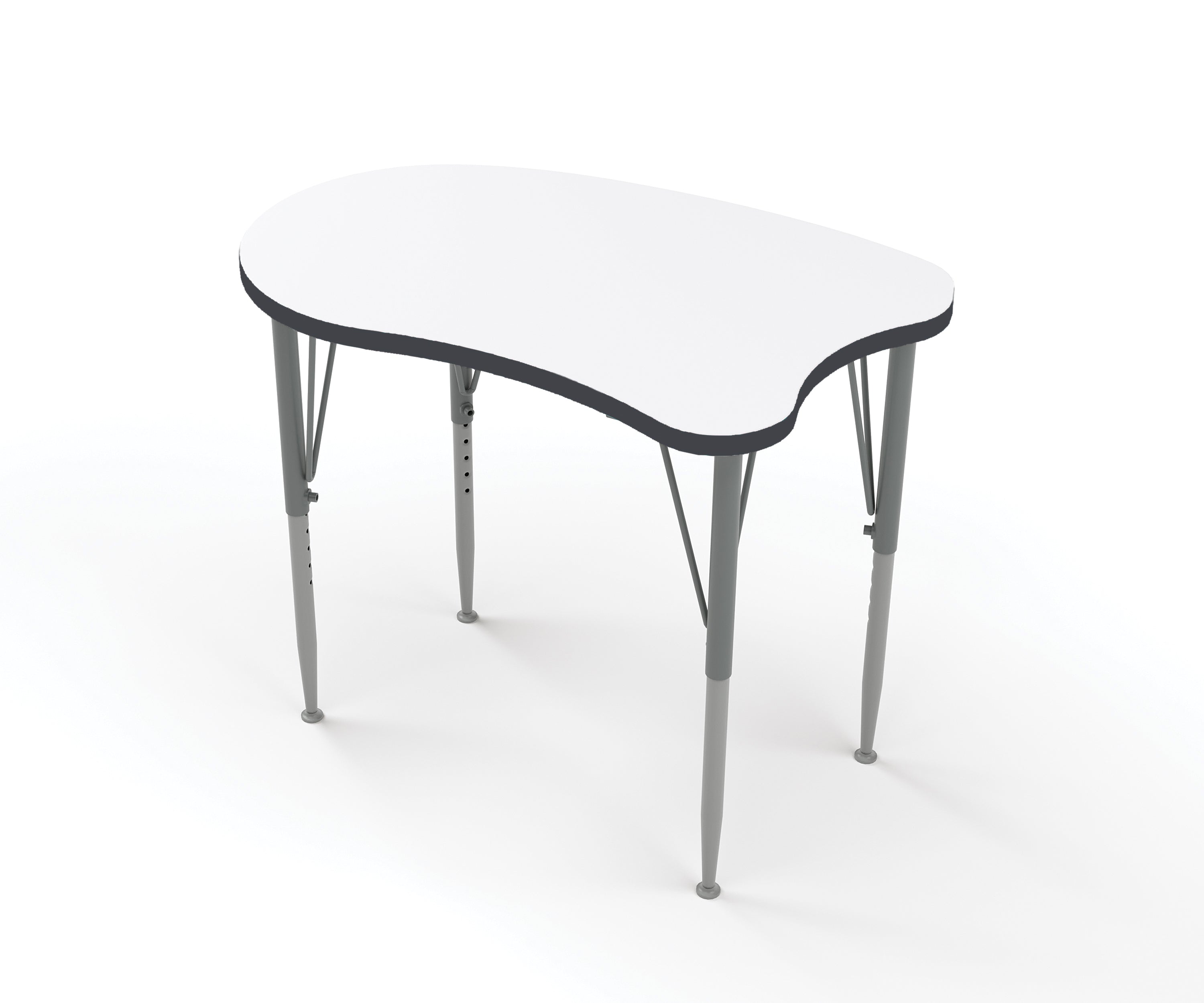 Curve Desk, Small, Tall, Write On-Wipe Off, Midnight Velvet, 21-30"H x 31.5"W x 20"D