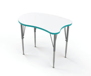 Curve Desk, Large, Tall, Write On-Wipe Off, Ocean, 21-30"H x 38.75"W x 24"D