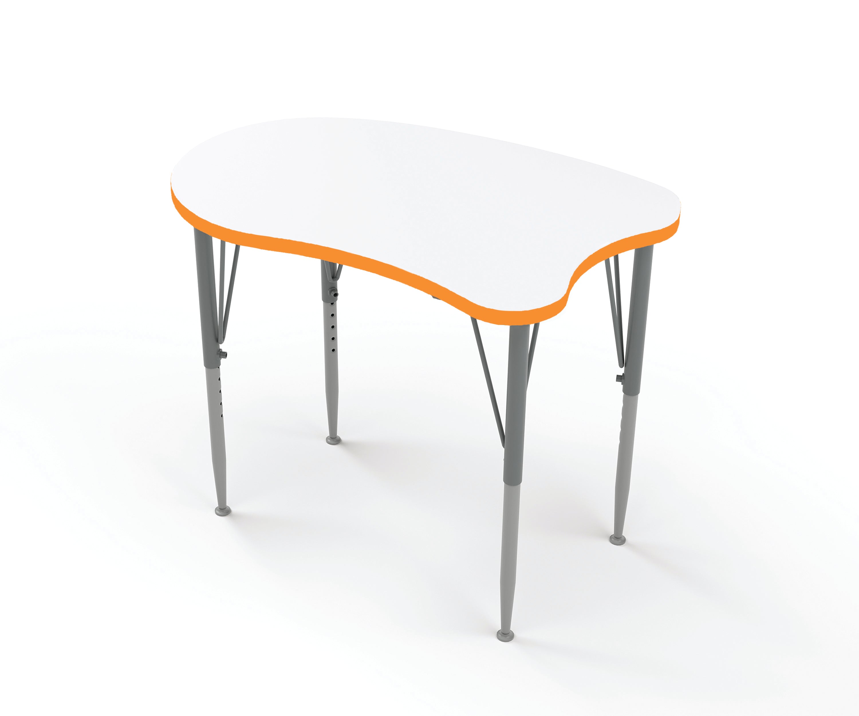 Curve Desk, Small, Tall, Write On-Wipe Off, Orange Grove, 21-30"H x 31.5"W x 20"D