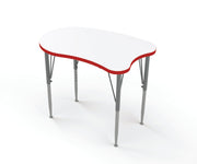 Curve Desk, Large, Short, Write On-Wipe Off, Red, 14-23"H x 38.75"W x 24"D