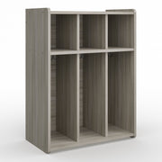 3-Section Wall Locker, Assembled, Shadow Elm Gray, 37.5"H x 28"W x 15"D