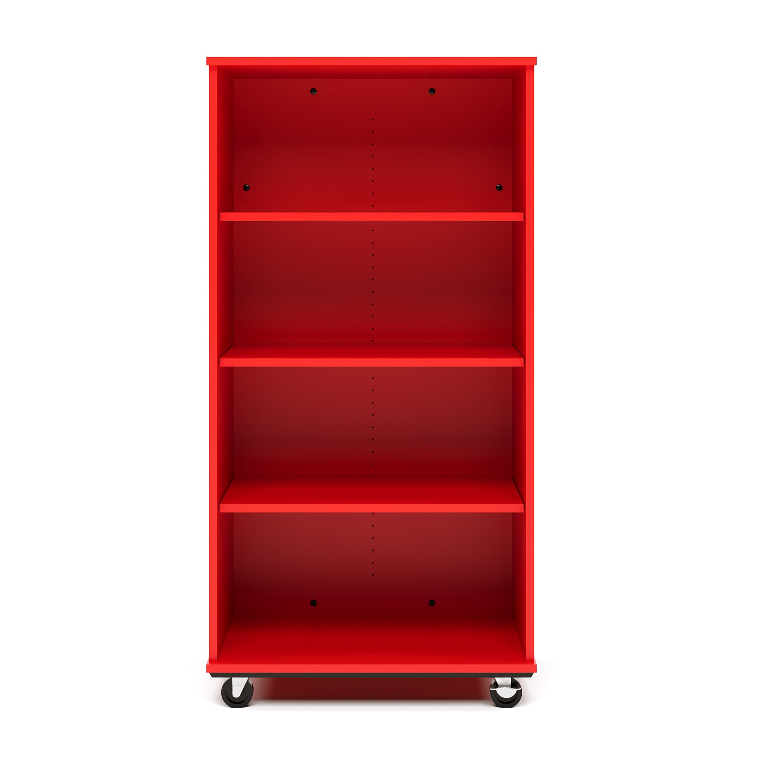 Open Single Sided Mobile 60H, Red, 60"H x 30"W x 23"D