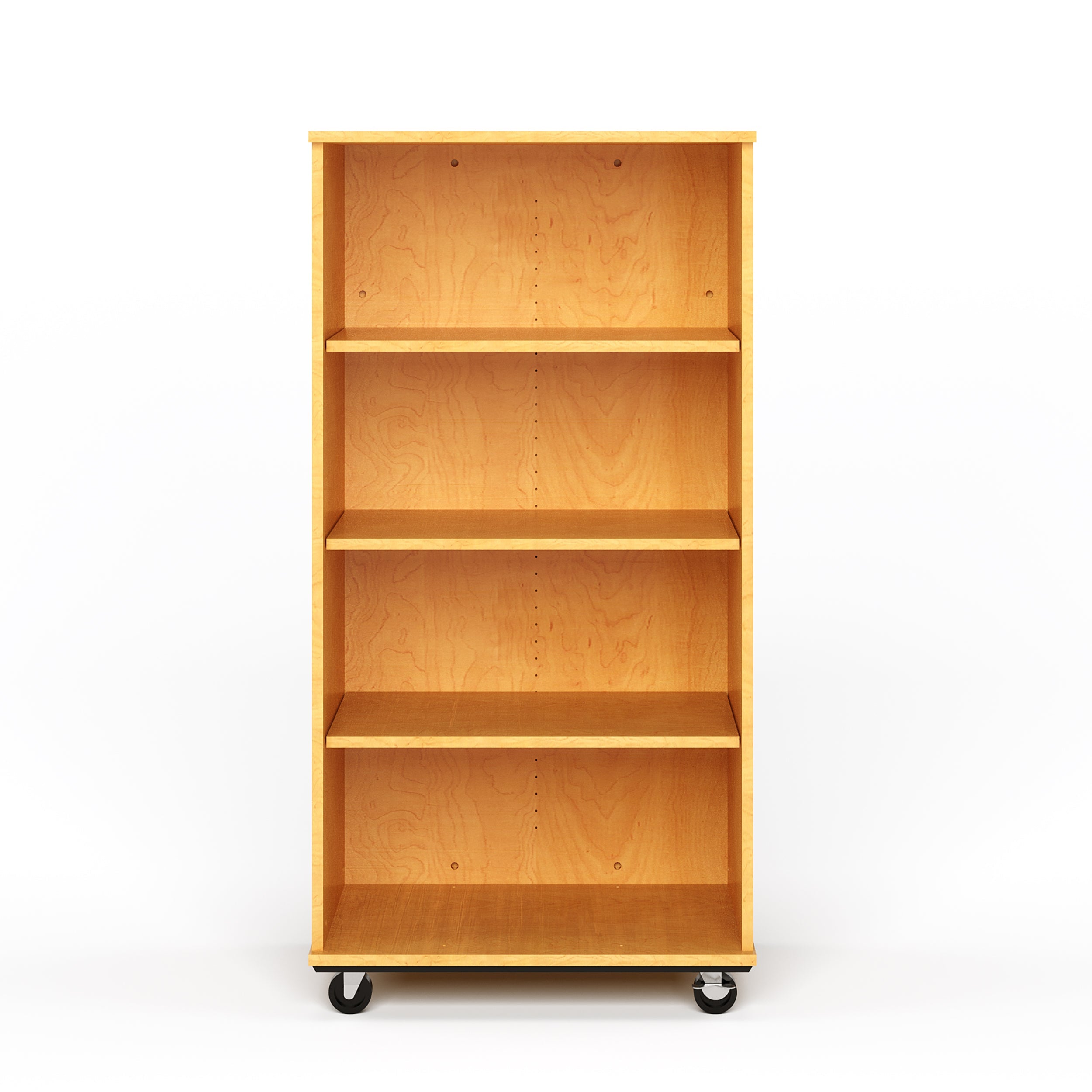 Open Single Sided Mobile 60H, Maple, 60"H x 30"W x 23"D
