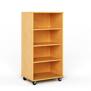 Open Single Sided Mobile 60H, Maple, 60"H x 30"W x 23"D