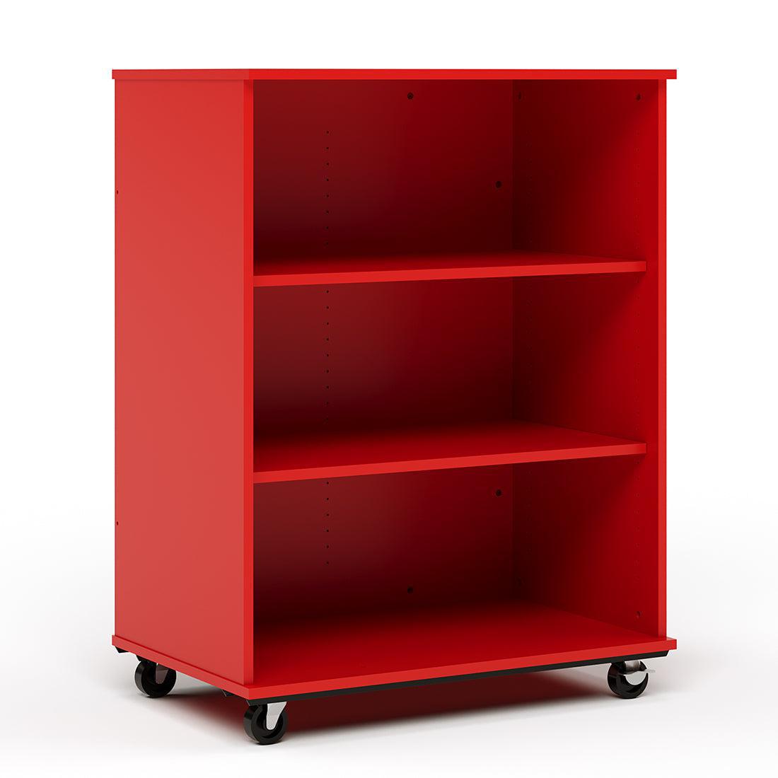 Open Double Sided Mobile 48H, Red, 48"H x 36"W x 23"D, 150LB