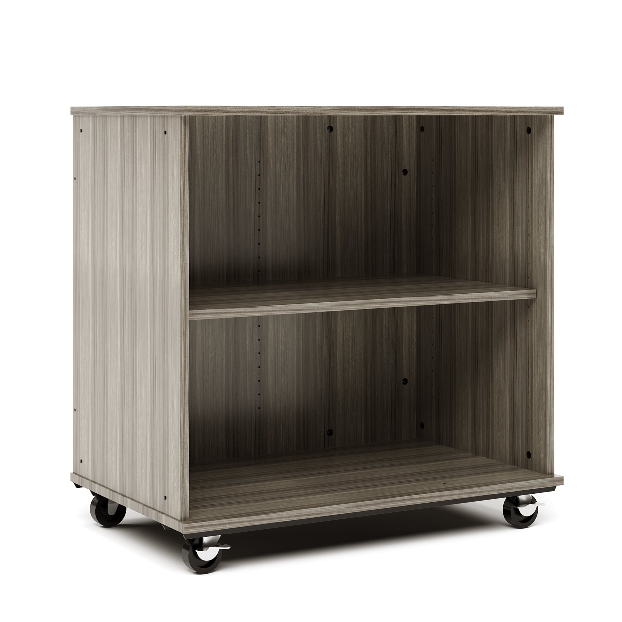 Open Single Sided Mobile 36H, Shadow Elm, 36"H x 36"W x 23"D