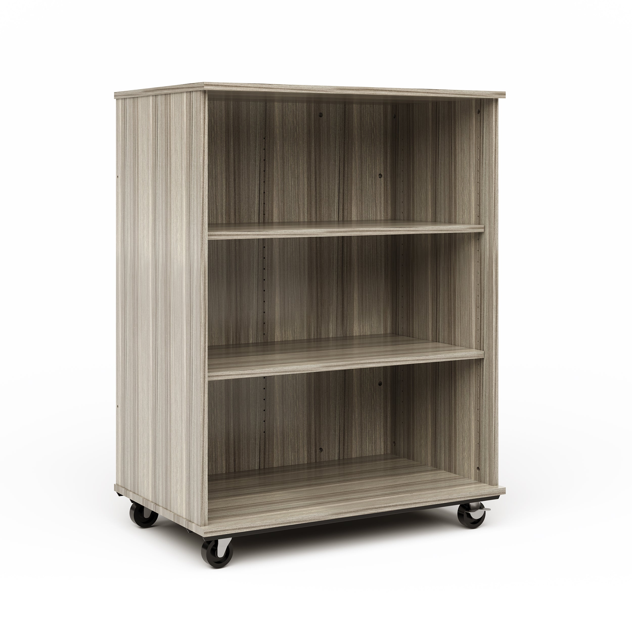Open Double Sided Mobile 48H, Shadow Elm, 48"H x 36"W x 23"D, 150LB