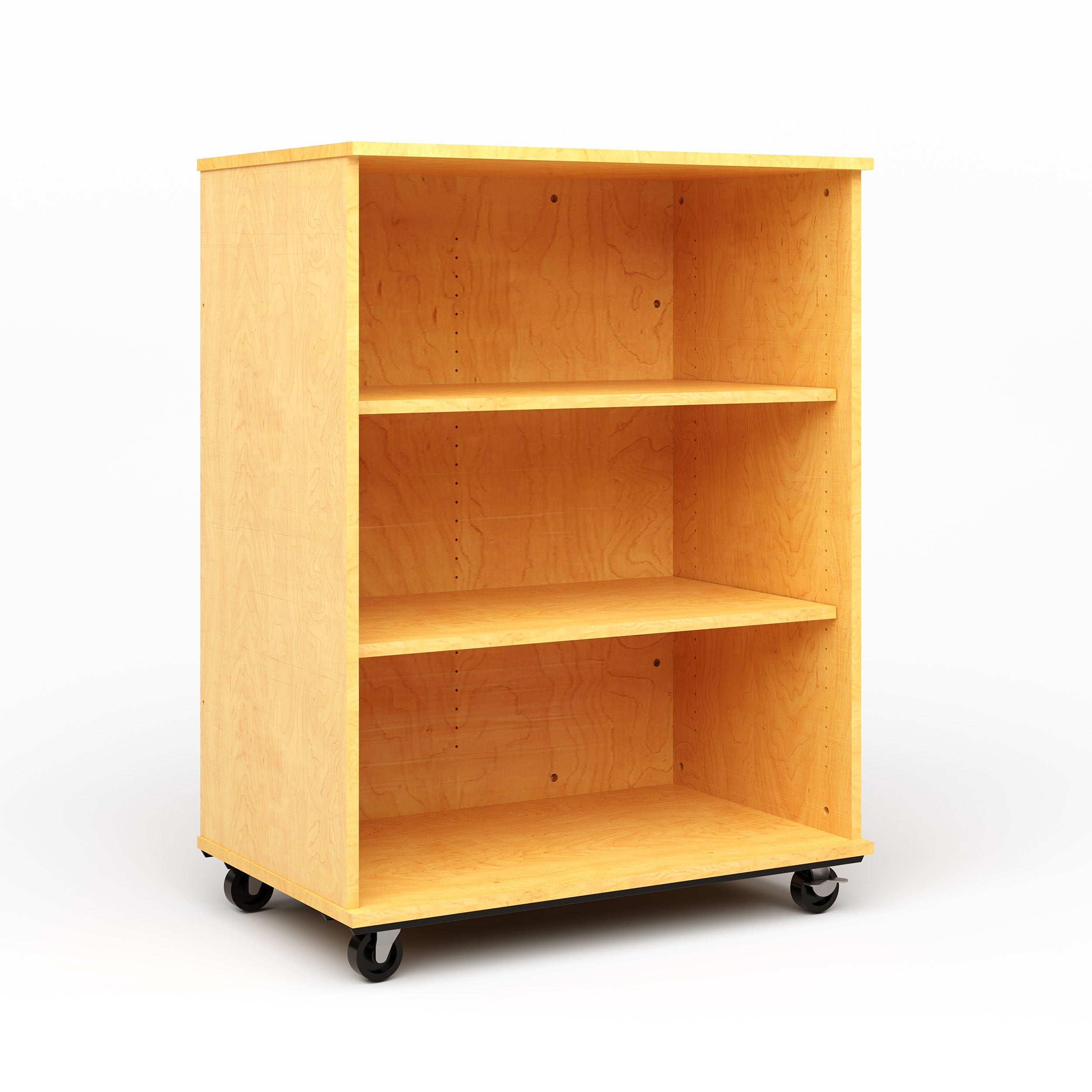 Open Double Sided Mobile 48H, Maple, 48"H x 36"W x 23"D, 150LB