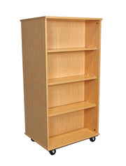 Open Double Sided Mobile 60H, Maple, 60"H x 30"W x 23"D