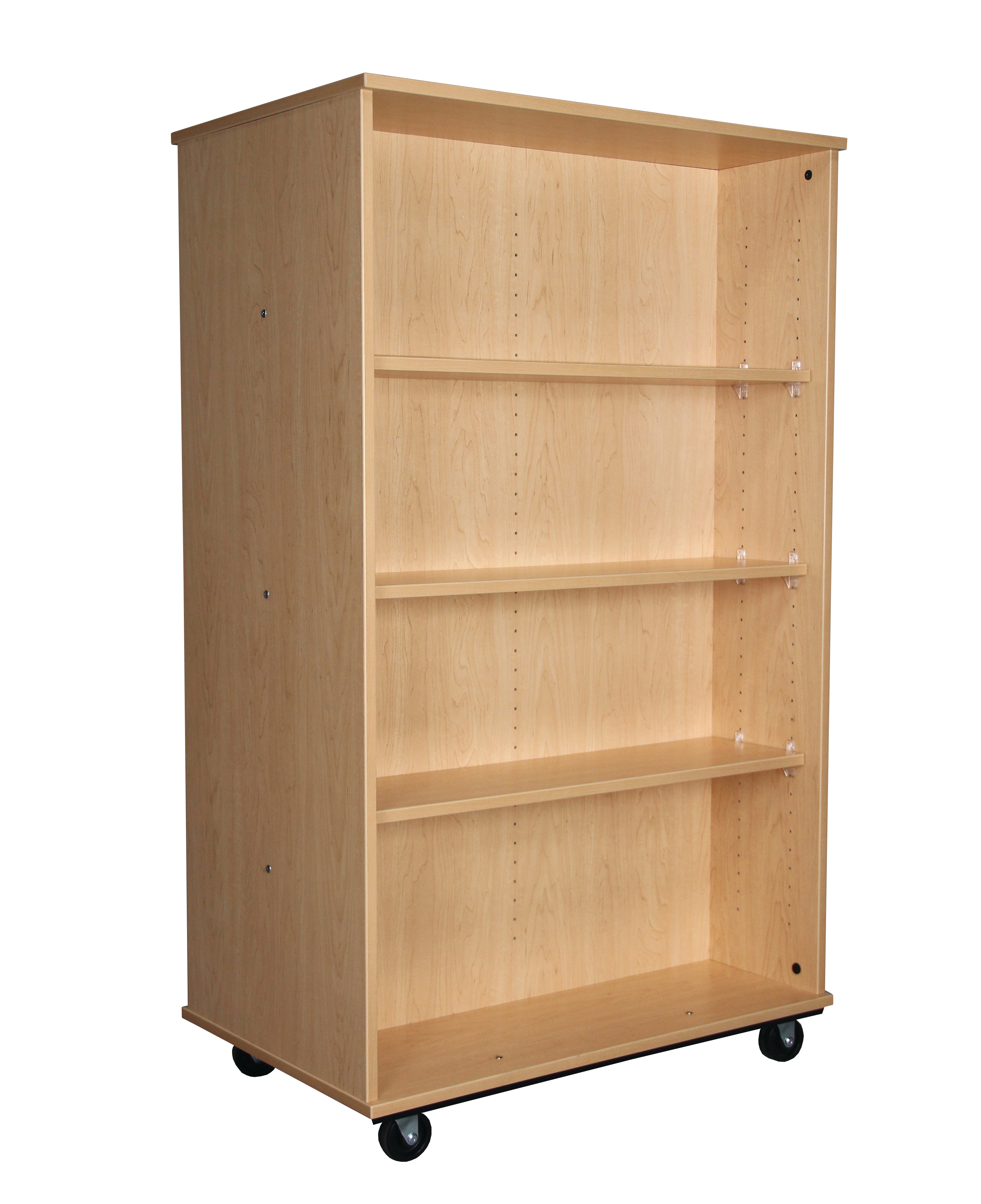 Open Double Sided Mobile 60H, Maple, 60"H x 36"W x 23"D
