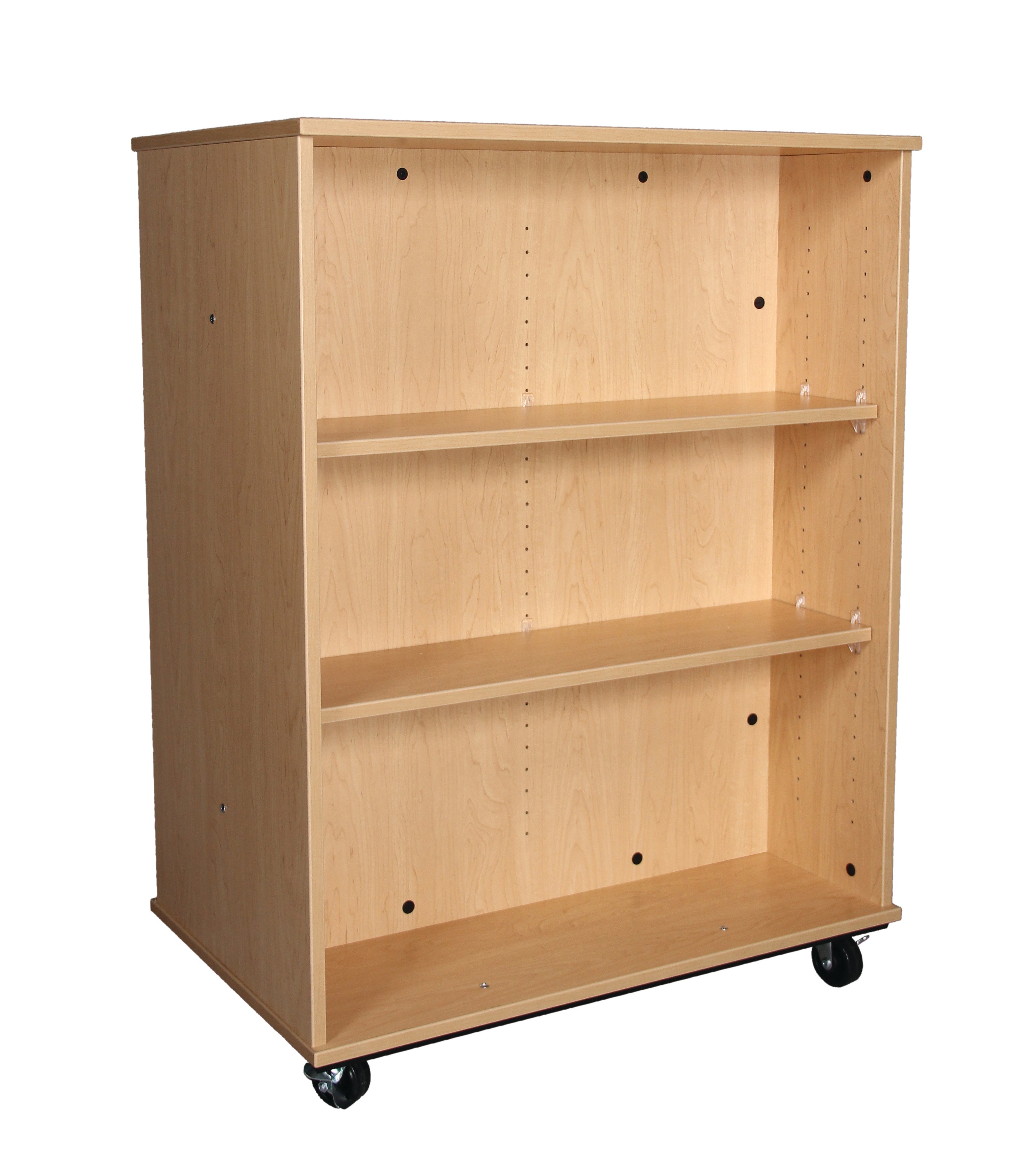Open Double Sided Mobile 48H, Maple, 48"H x 36"W x 23"D, 127LB