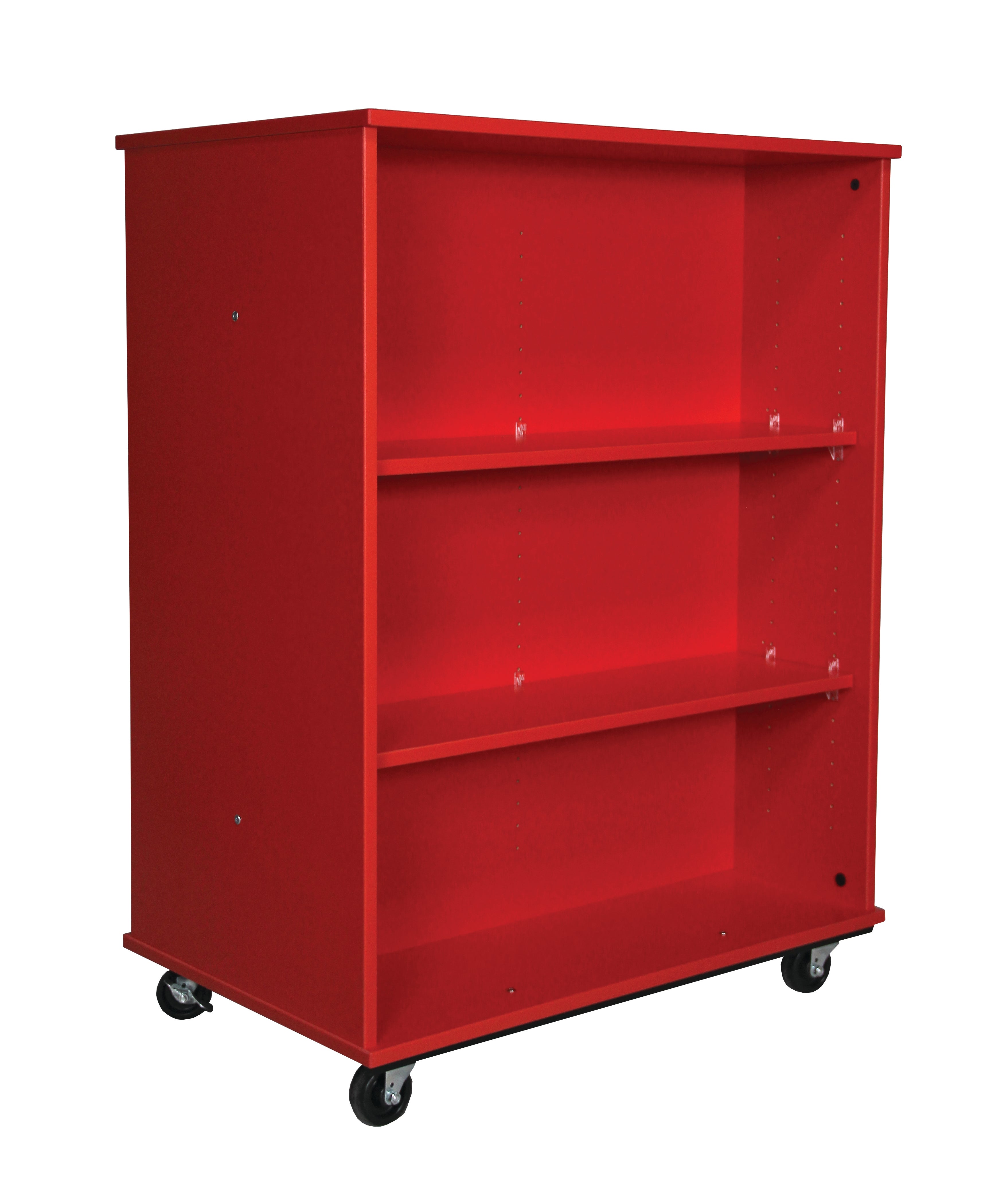 Open Double Sided Mobile 48H, Red, 48"H x 36"W x 23"D, 127LB