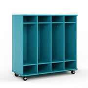 Open Mobile Locker with Shelf 48H, Ocean, 48"H x 48"W x 20"D