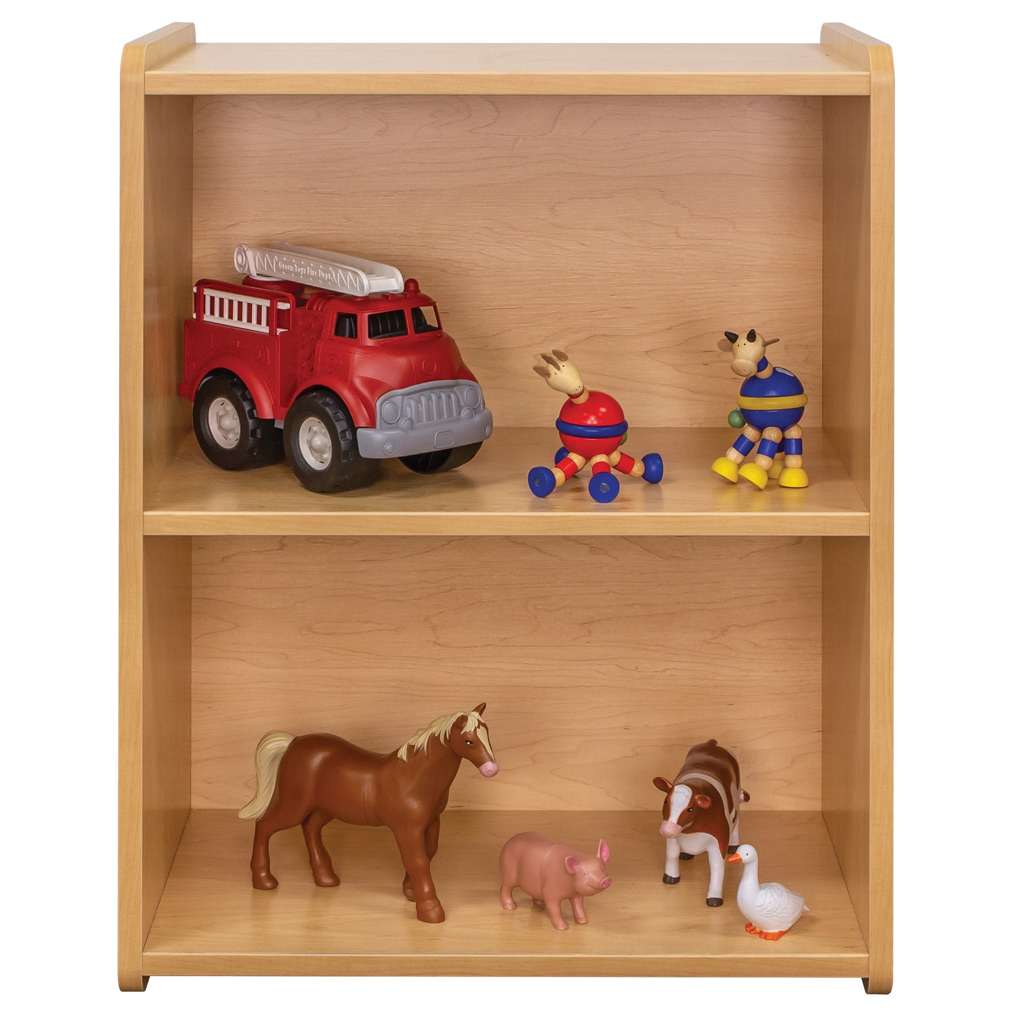 Preschool Shelf Storage, Assembled, Maple/Maple, 30.5"H x 24"W x 15"D