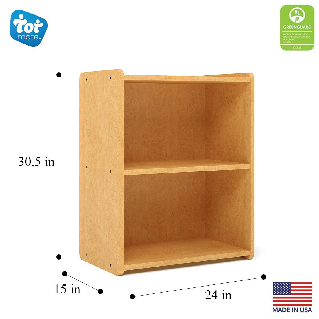 Preschool Shelf Storage, Ready-To-Assemble, Maple/Maple, 30.5"H x 24"W x 15"D