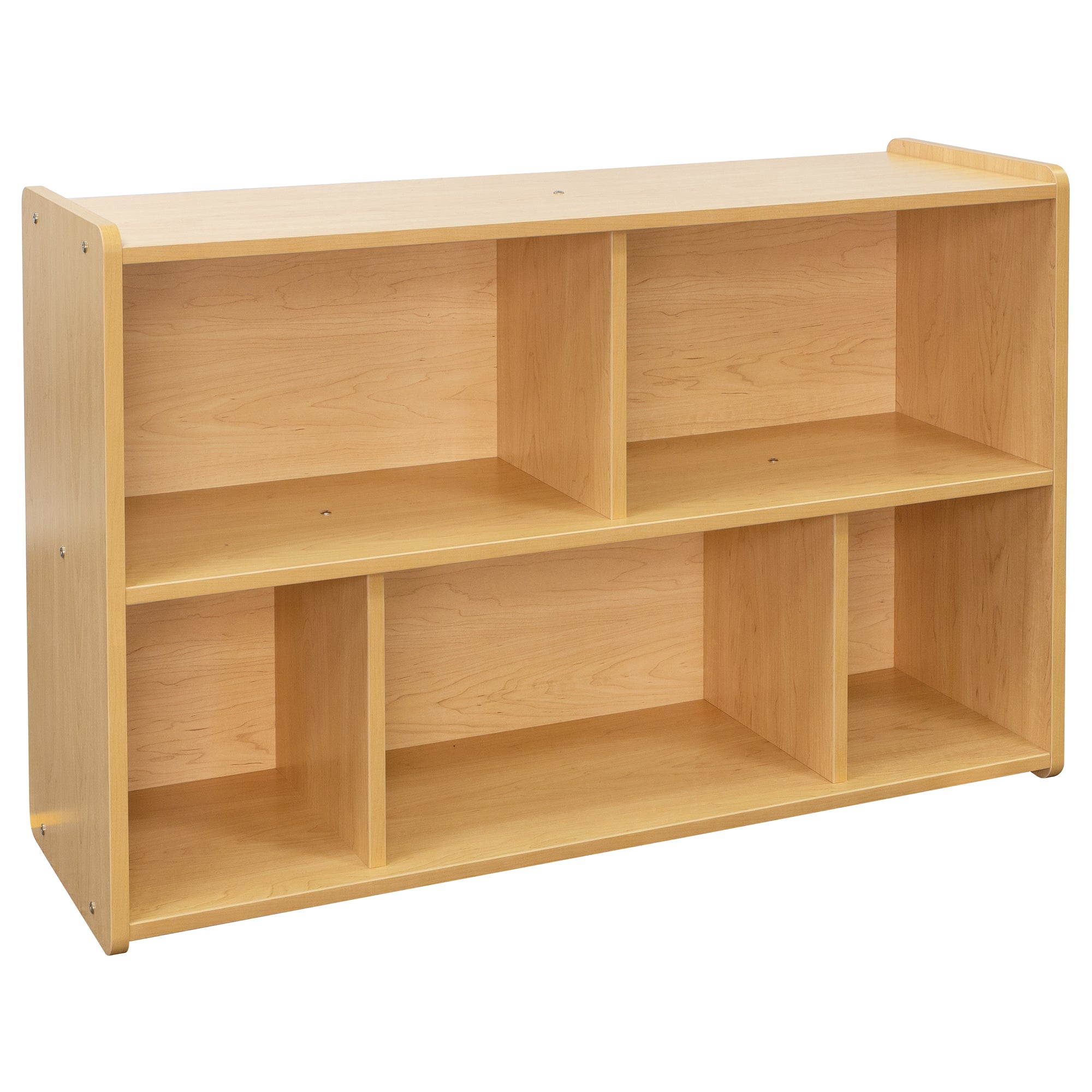 Preschool Compartment Storage, Ready-To-Assemble, Maple/Maple, 30.5"H x 46"W x 15"D
