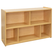 Preschool Compartment Storage, Assembled, Maple/Maple, 30.5"H x 46"W x 15"D