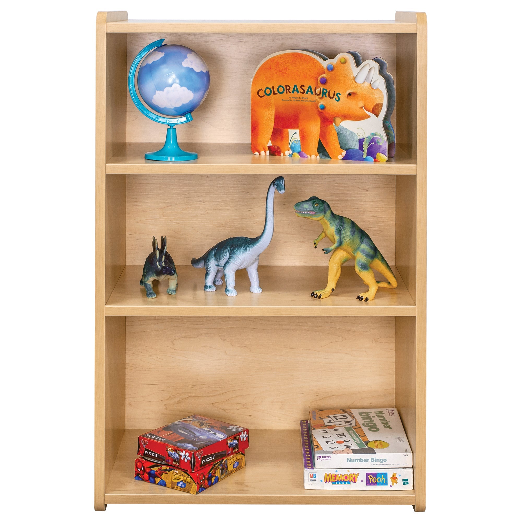 School Age Shelf Storage, Ready-To-Assemble, Maple/Maple, 37.5"H x 24"W x 15"D