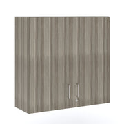 4-Compartment Wall Cabinet, Assembled, Shadow Elm Gray, 36.5"H x 37"W x 14.5"D
