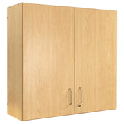 4-Compartment Wall Cabinet, Ready-To-Assemble, Maple/Maple, 36.5"H x 37"W x 14.5"D