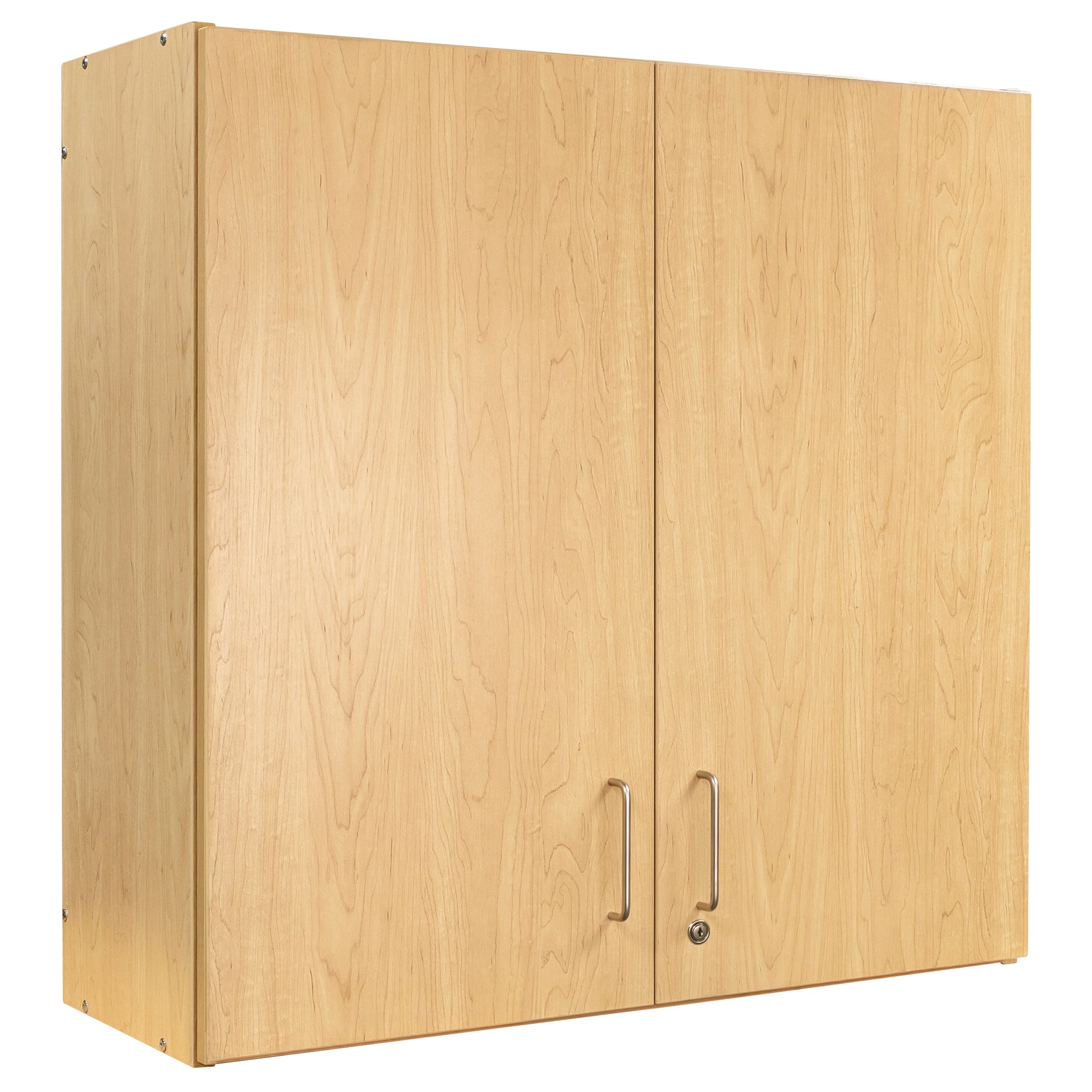4-Compartment Wall Cabinet, Ready-To-Assemble, Maple/Maple, 36.5"H x 37"W x 14.5"D