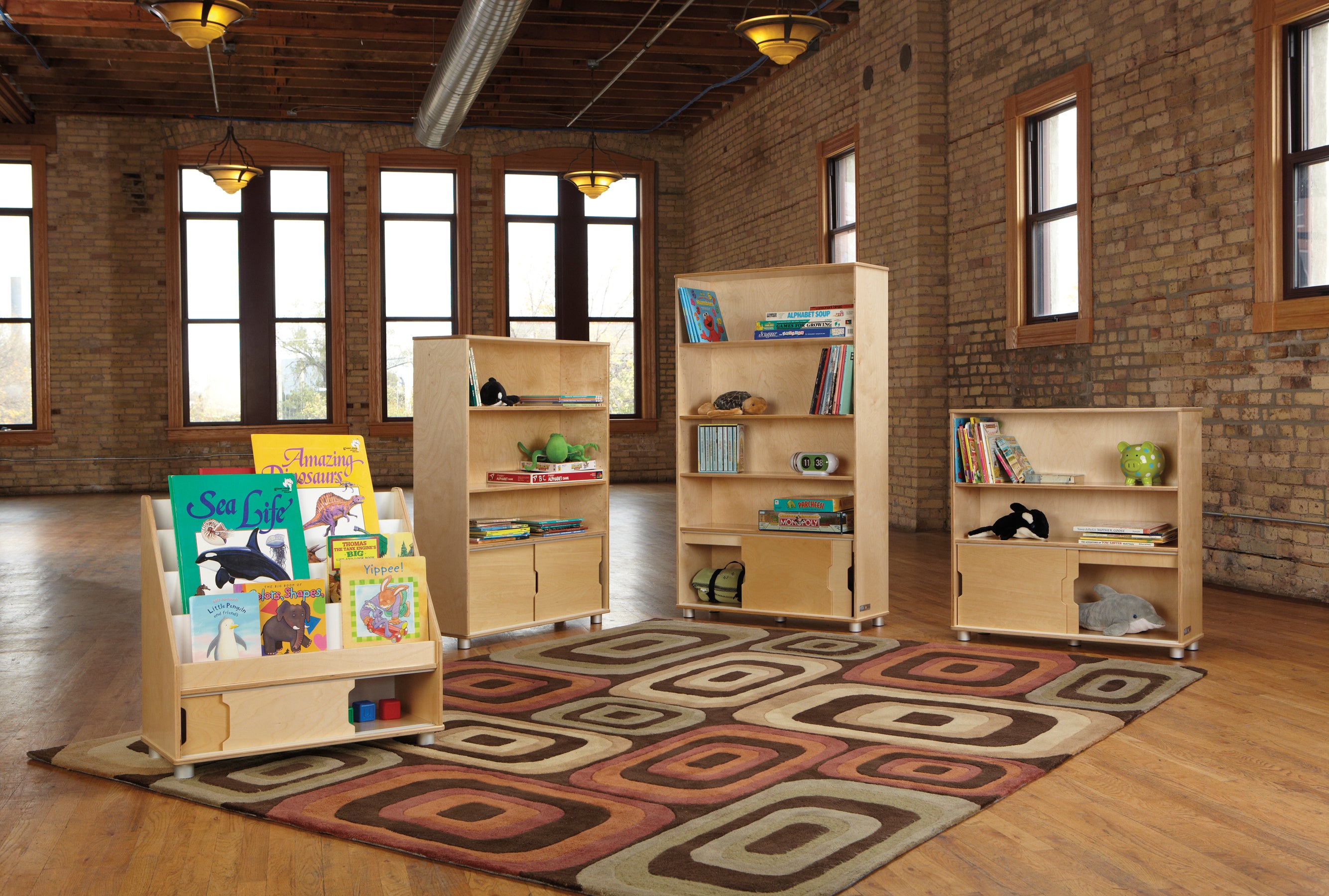 TrueModern® Three-Shelf Bookcase