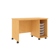 IDS Desk w/Trays, Maple