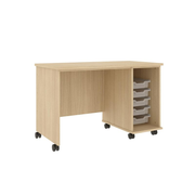IDS Desk w/Trays, Battle Creek Oak