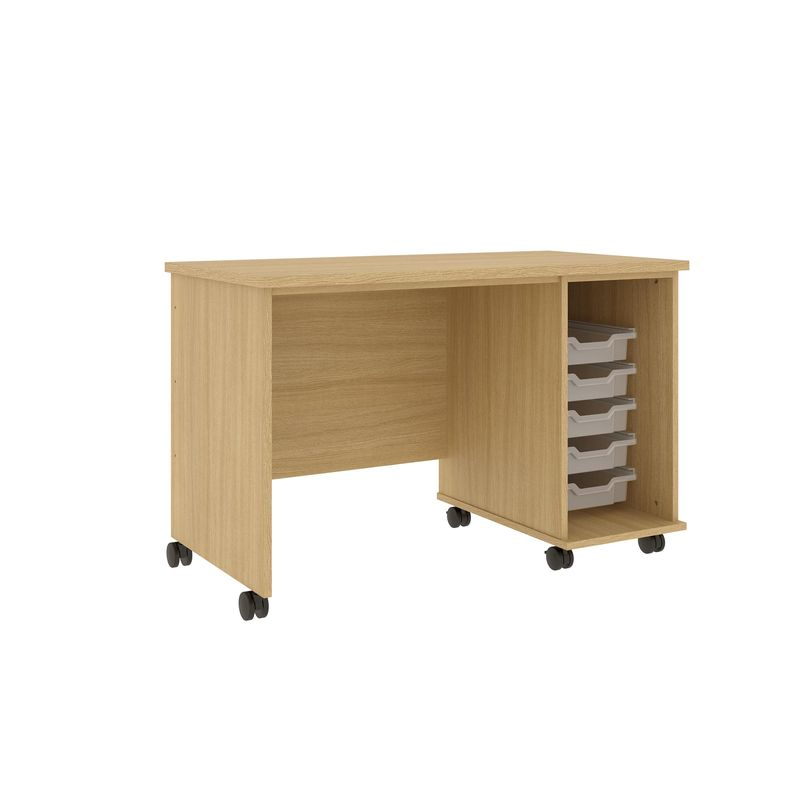 IDS Desk w/Trays, Door County Oak