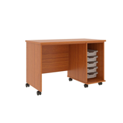 IDS Desk w/Trays, Cherry