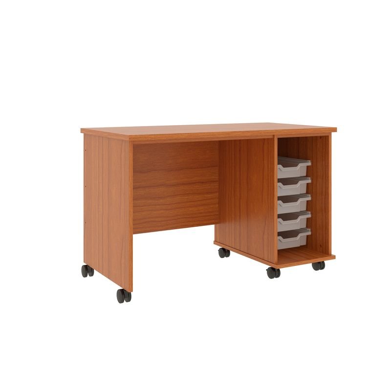 IDS Desk w/Trays, Cherry