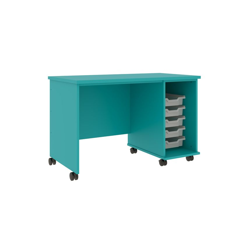 IDS Desk w/Trays, Ocean