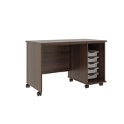 IDS Desk w/Trays, Sepia Walnut