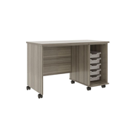 IDS Desk w/Trays, Shadow Elm