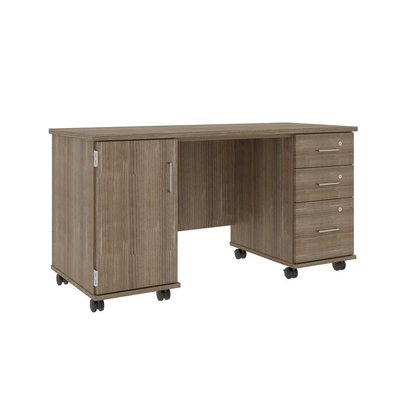 IDS Desk BBF & Storage, Dark Elm